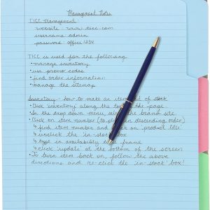 Find It File Folder Notepad - Pack of 12-9.5 x 12.5 Inch Notebook Organizer Folders for Filing, Document, and Clipboard Organization - Assorted Colors